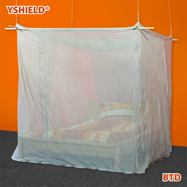 Abschirmbaldachin | Kasten Doppelbett | HF+NF | SILVER-TULLE