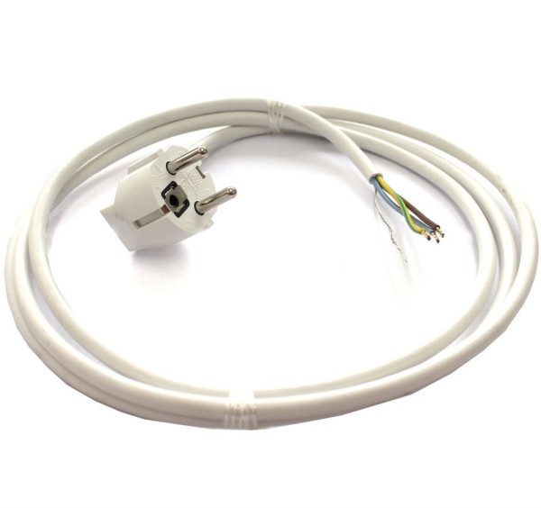 D2920 | Stecker mit geschirmtem Kabel und freiem Ende | 4 m weiß